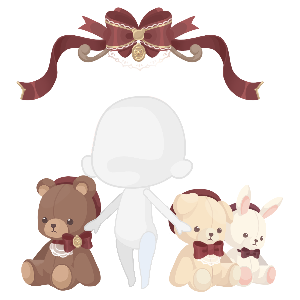 Ribbon & Velvet Teddy Bears Effect