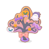 Spooky Halloween Tree Cookie Flower