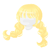 Smooth Cream Custard Braided Pigtails