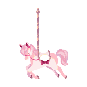 Floating in the Night Sky Wooden Pony