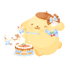 Celebrate with Cake♪ Pompompurin Plushie XL