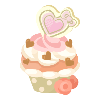 Deliciously Decorated♡Promenade Heart Cupcake