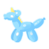 Blue Unicorn Balloon