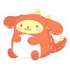 In a Dino Costume Pompompurin Plushie L