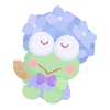 Wearing Hydrangeas Keroppi Plushie S