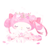 Sleeping Rose Garden My Melody Plushie XL