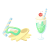 Melon Soda Snorkeling Set