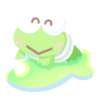 On a Squishy Fish♪ Keroppi Plushie S