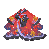 Shining in the Pond Red Magic Lily Kimono