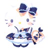 Stylish Blueberry♡ Hello Kitty Plushie XL