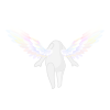 Emmiting Iridescent Light Rainbow Pegasus Wings