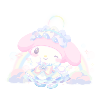 Sparkling Rainbow My Melody Plushie XL