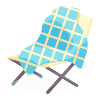 Look Up the Sky Blue Chair