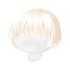 Pure White & Beautiful Mushroom Haircut