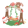 SUGARBUNNIES' Swaying Mushroom Swing