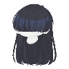 Expressionless Ghost's Hair with Full Bangs