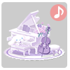 Cinnamoroll Sitting at the Grand Piano Melody 1