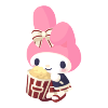 Popcorn Is a Must♪ My Melody Plushie L