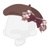 Red Bean Ribbon Beret