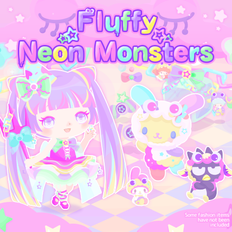 Fluffy Neon Monsters