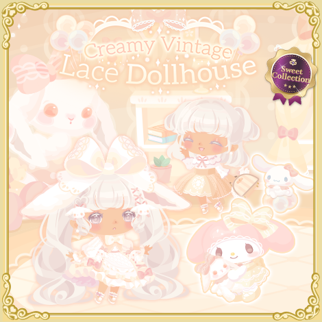 Creamy Vintage Lace Dollhouse