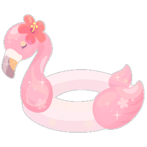 Pink Glitter Flamingo Floatie