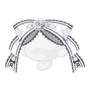 Gothic Lolita White Rose Hair Ribbon