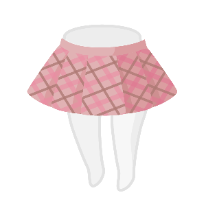 Sweet Chocolate Strawberry Check Skirt