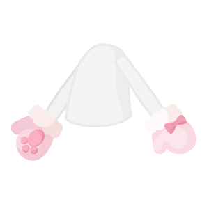 Woolly My Melody Paw Bean Mittens