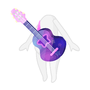 Neon Guitar for Stellar Melodies