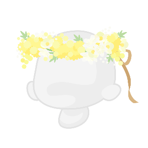 Bunches of Mimosa Flower Crown