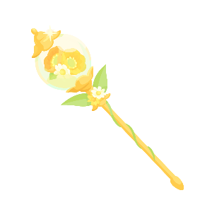 Spring Flower Fairy Glass Staff