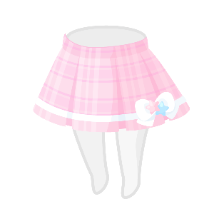 Lala Powder Pink Check School Skirt