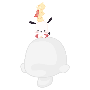 Goldfish-Enjoying Pochacco on Top