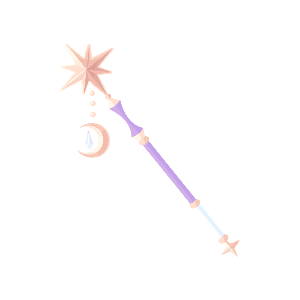 Star & Moon Fortune-Telling Magic Staff