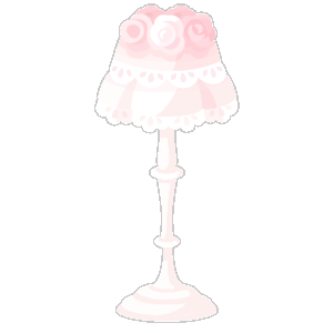 Sweet White Lace Rose Lamp