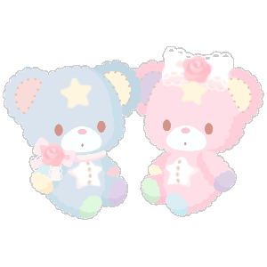 Rose Ribbon Puff Poff Plushie S