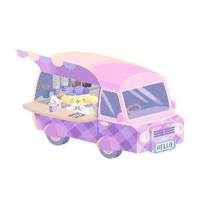 Pompompurin Master Barista Mobile Cafe