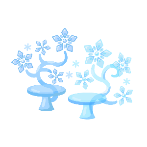 Dazzlingly Blue Ice Crystal Seat Set