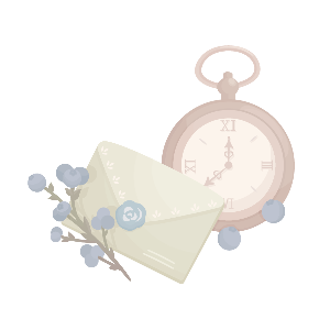 A Letter Frozen in Time Clock