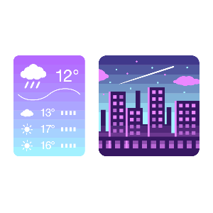 Aesthetic Neon Screen Widget Set