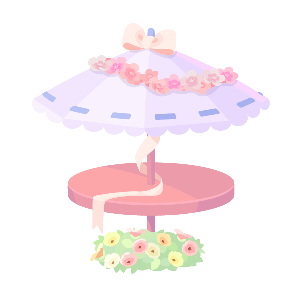 Gorgeous Flower-Scented Parasol Table