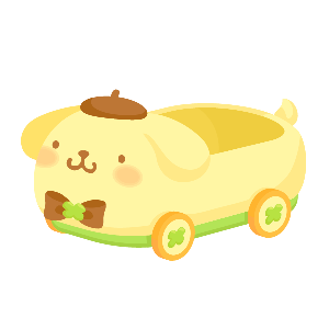 Pompompurin's Exciting Trolley Ride