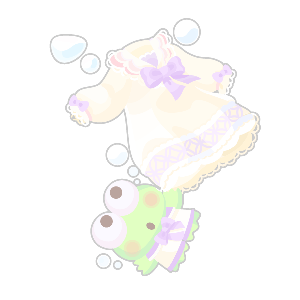 Keroppi Swirling Through the Wash with a Dress