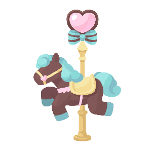 Merry Mint Choco Carousel Horse