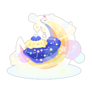 Pompompurin Dreaming Starry Dreams Bed