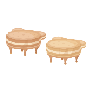 Cutey Bear Cookie Chair Set