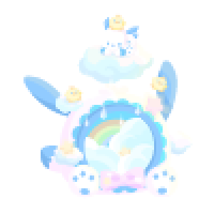 Pochacco Ears Cozy Rainbow Bath