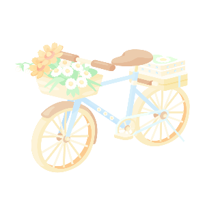 Let's Draw Outside♪ Flower Adorned Bike