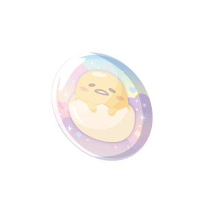 Tamago Cafe Gudetama Button Pin